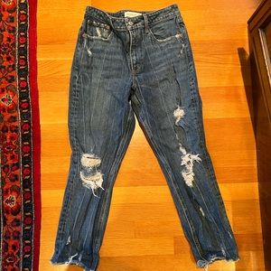 Abercrombie curve love high rise mom jean